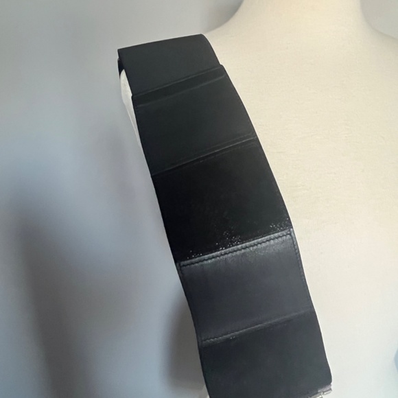 Patrizia Pepe Reptile Lizard Zip Black Suede Leather high-waist Corset belt Smal - Picture 2 of 7